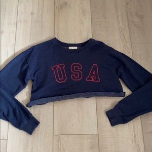 Pac Sun USA cropped crew neck